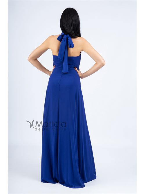 Abito lungo con scollo a cuore MARICLA ELEGANCE | JC34356ROYAL